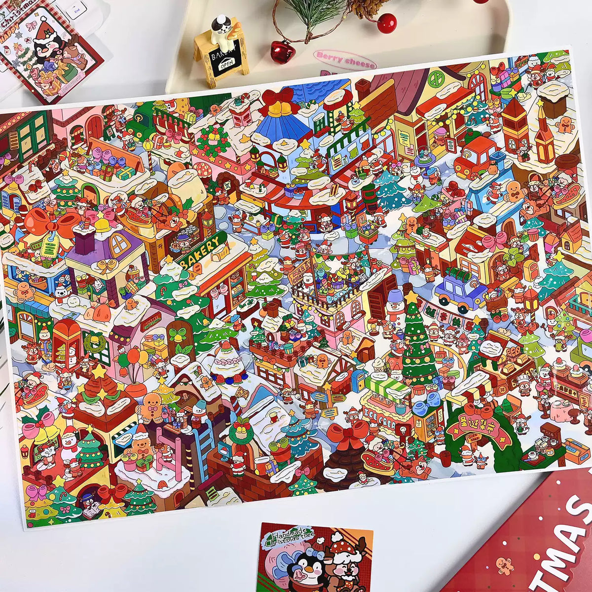 Christmas Eve in Grindelwald — completed Christmas village sticker scene