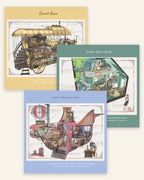 Designer's Manuscript Collection - 3 designer's sketchbook scenes overview