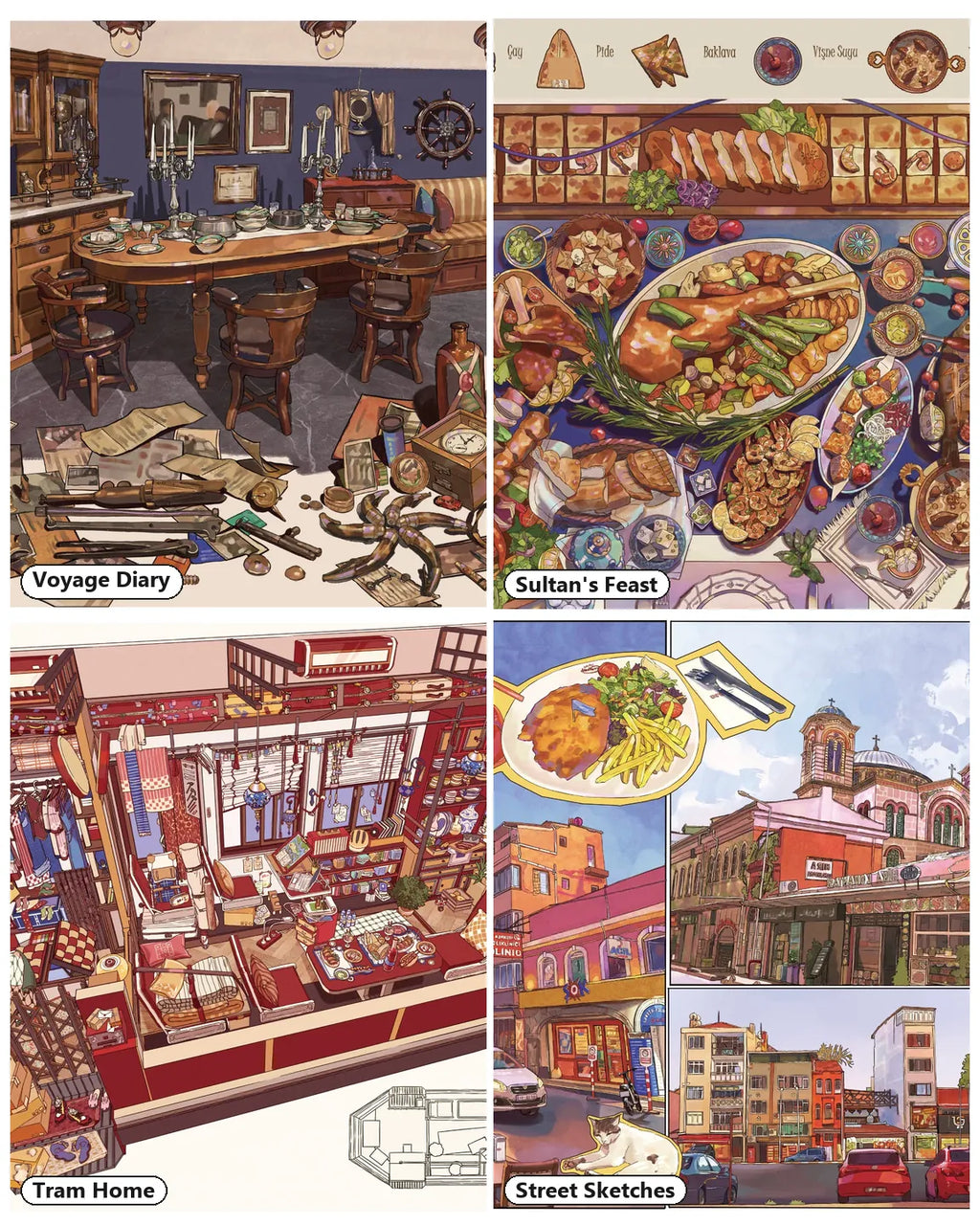 Istanbul Impressions Collection - four miniature scene sets overview