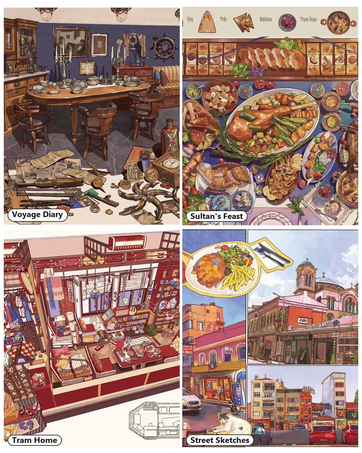 Istanbul Impressions Collection - four miniature scene sets overview