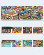 Cartoon Street Collection - three finished scenes overview
