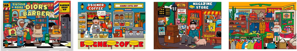 Miniature Scene Sticker Set - Mini Corner Shops