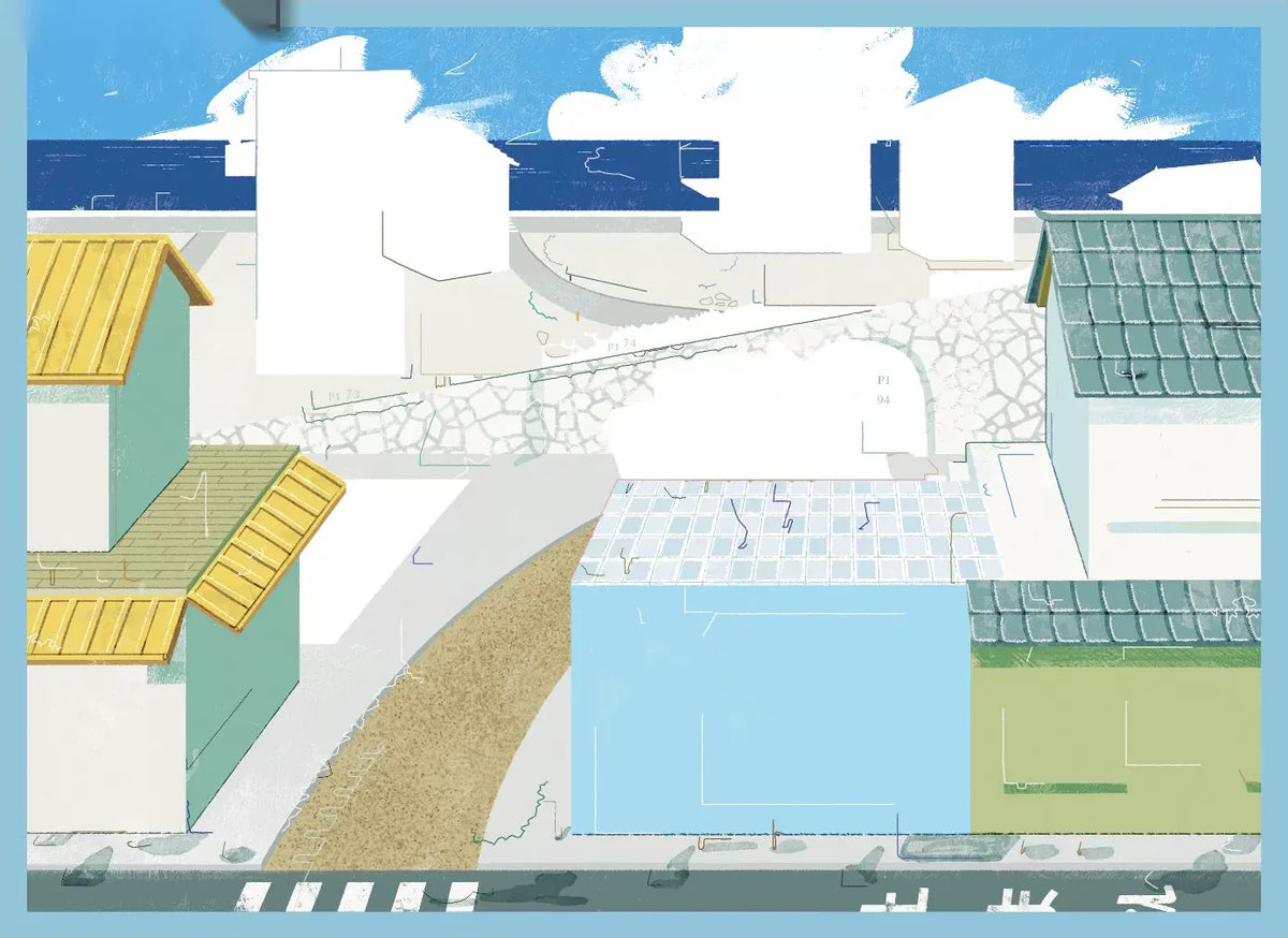 Kamakura Afternoon - double-sided scene card