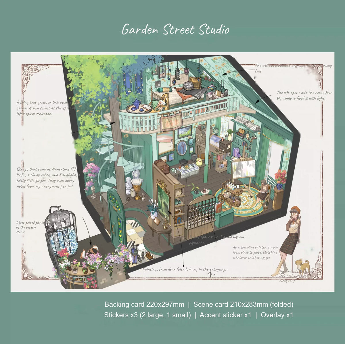 Miniature Scene Sticker Set - Garden Street Studio