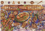 Miniature Scene Sticker Set - Sultan's Feast