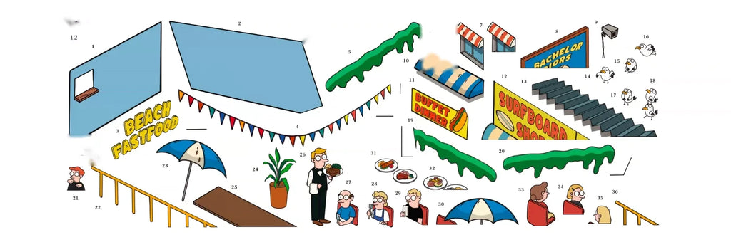 Cartoon Street - bonus sticker pieces