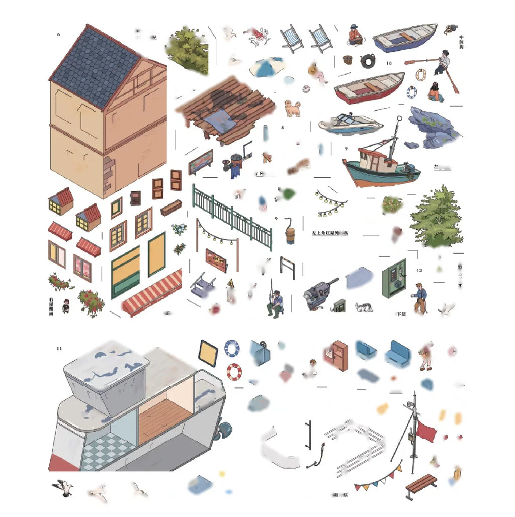 Midday - sticker sheets and pieces