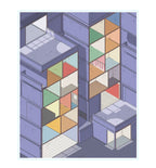 Night - building windows close-up