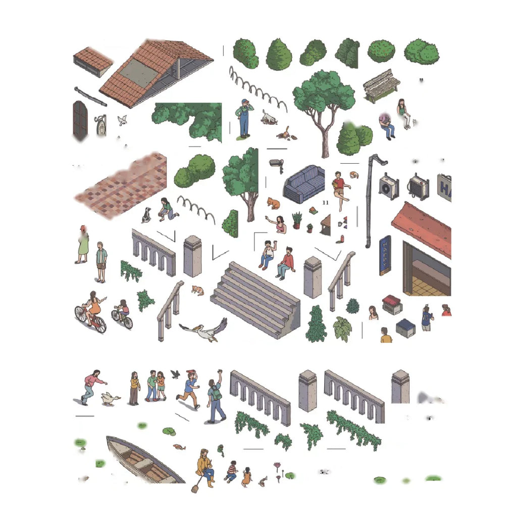 Collection - extra sticker pieces: park and stairs