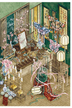 Miniature Scene Sticker Set - Jade Cage
