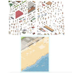 Beach Day - sticker sheets and backdrop card