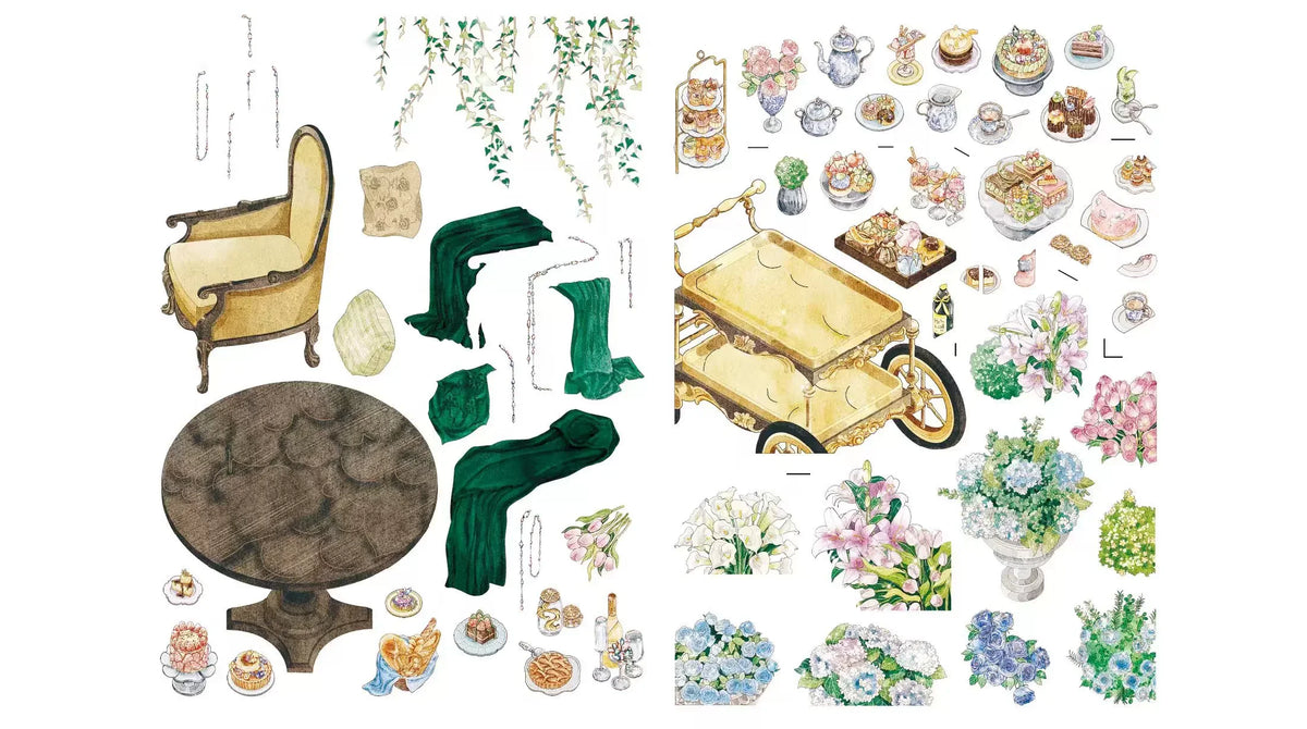 Crystal Spring - sticker sheet detail items