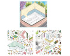 Frosting Bakery - backdrop card and sticker sheets breakdown