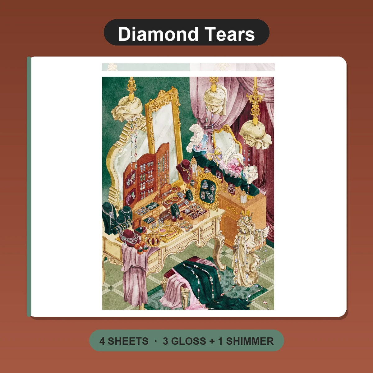 Dreamy Scene Sticker Set - Diamond Tears