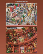 Town & Library Collection - 2 miniature worlds overview