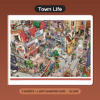 Miniature Scene Sticker Set - Town Life