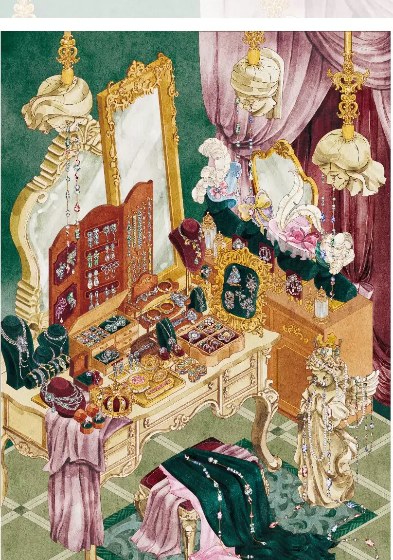 Diamond Tears - finished creation, assembled vanity room scene