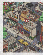 City Block - finished creation, old street corner scene