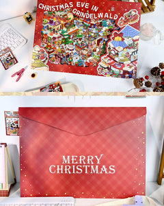 Christmas Eve in Grindelwald festive envelope, front and back