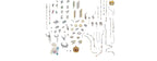 Vanity Table - shimmer-finish jewelry sticker sheet
