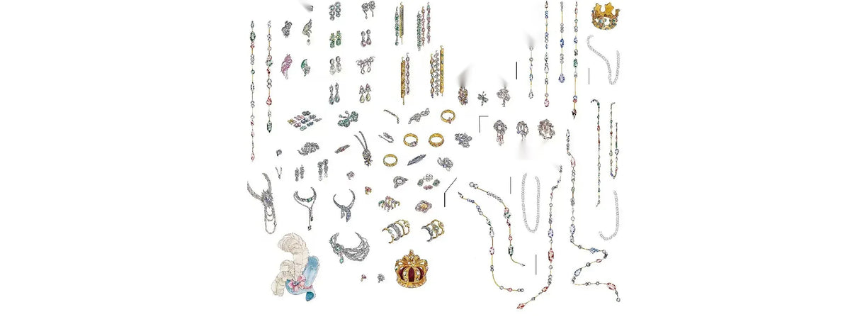 Vanity Table - shimmer-finish jewelry sticker sheet