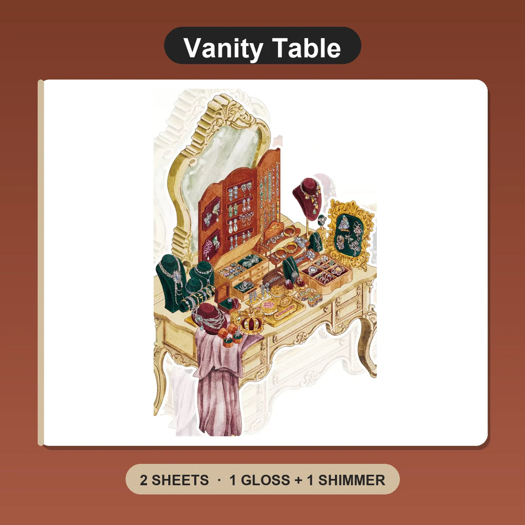 Dreamy Scene Sticker Set - Vanity Table